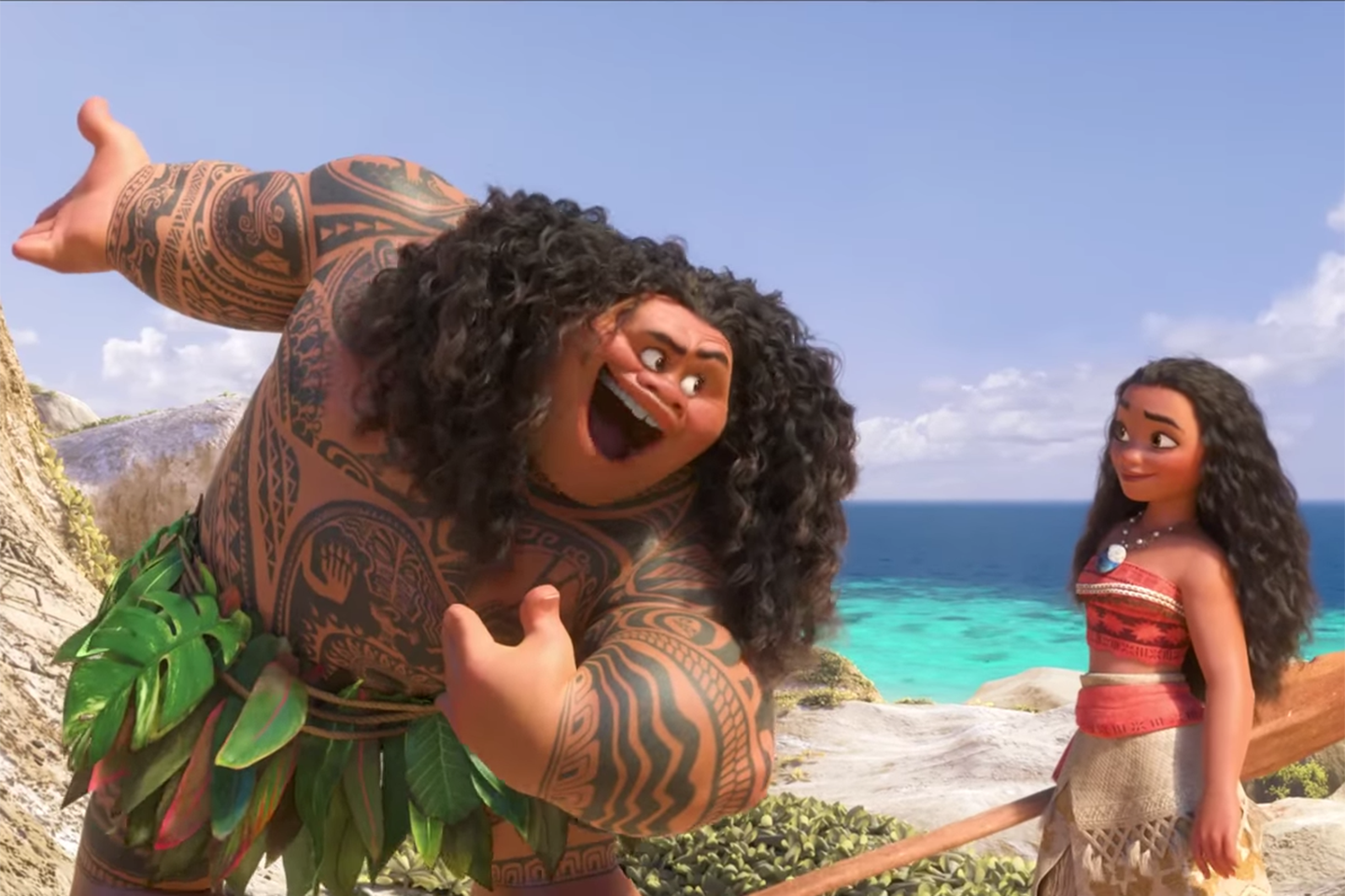 Was the rock auto tuned at first in moana full